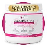 Creatine HMB Powder, 5g Creatine Monohydrate With 3g HMB, Creatvitalis And myHMB Formula, HMB Supplement for Men and Women Supporting Recovery, Endurance, Mobility and Muscles, Unflavored, 30 Servings