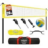 20FT Outdoor Portable Adjustable Height Volleyball Net System with Bag