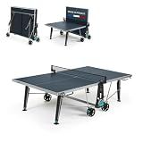 CORNILLEAU - 400X Outdoor Table Tennis Table - 5mm Weatherproof Surface, Anti-Glare Coating, Adjustable Legs, Paddle & Ball Storage, Foldable Design, Point Counters - 5 mm Blue