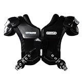 Battle Sports Defender Football Shoulder Pads – The Lightest, Most Protective in Its Class – Aerospace Grade Materials, Ventilated Design, Removable Sternum Plate, Foam Neck Roll