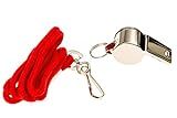 BLARIX Guard Metal Whistle Best Whistles for Coach Referee (Metal and Red)