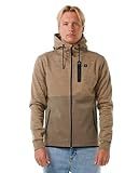 Rip Curl Men's Standard Anti Series Departed Zip Up Jacket, Sand Dune, Large