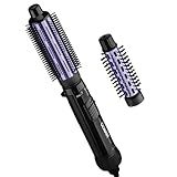 Conair 2-in-1 Hot Air Curling Combo, Includes 1.5-inch Curl Brush and 1-inch Aluminum Bristle Brush