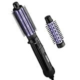 Conair 2-in-1 Hot Air Curling Combo, Includes 1.5-inch Curl Brush and 1-inch Aluminum Bristle Brush