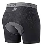 GGFLYING Bike Shorts for Men 6D Padded Cycling Underwear Mountain Biking Riding Bicycle Liner with Anti-Slip Leg Black