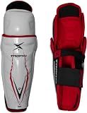 TronX Force Junior Ice Hockey Shin Guards (10 Inch - 4' - 4'4")