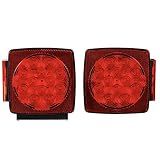 CZC AUTO 12V Submersible LED Trailer Tail Lights Left&Right Reverse Lights