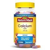 Nature Made Calcium Gummies 500 mg per Serving with Vitamin D3, 80 Gummies