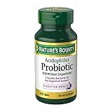 Nature's Bounty Lactobacillus Acidophilus Probiotic Supplement - Daily Probiotic for Women/Men Digestive Health, 100 Million Organisms, Vegetarian, 1 Serving per Day, 120 Tablets