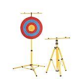 DOSTYLE Adjustable Metal Archery Target Stand - Heavy-Duty Folding Tripod Stand for Backyard, Archery Range & Indoor Use, Compatible with EVA/Straw/Hanging Targets