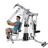 Body-Solid Multi-Station, Single Weight Stack Home Gym Machine, Arm & Leg Strength Training Functional Exercise Workout Station, 210lbs. Black Weight Stacks