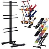 DECORDEEP Scooter Storage Rack for Garage, Multi-Scooter Holder, Metal Stand for 6 Electric Scooters
