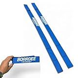 BOARDEE Volleyball Net Antenna Sleeves - Durable Tarpaulin Hook-and-Loop Sleeves with Vertical Straps - Indoor and Beach Volleyball Net Equipment - Pack of 2 (No Antennas Included) (Blue)