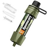 Lormandy Straw Water Filter - Portable Water Purifier, Water Filtration System, Straw Water Purification System - Outdoor Emergency and Survival Gear for Hiking, Camping Accessories and Travel