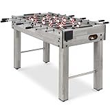 Best Choice Products 48in Foosball Table for Kids and Adults, Game Room Arcade Soccer Game Table w/ 2 Balls, 2 Cup Holders, Ergonomic Handles, Chrome Finished Metal Bars - Gray