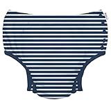 green sprouts Snap Reusable Absorbent Swimsuit Diaper, Navy Stripe, 6 Months