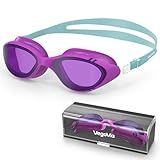 VegoVia Adult Swim Goggles for Men Women Swimming Goggles Pool Anti Fog UV Protection Youth Purple Water Swim Glasses Goggle Waterproof with Goggles Case