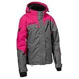 Castle X Women's Powder G3 Snowmobile Jacket w/Fixed 3M Thinsulate (Heather/Rose - Medium)
