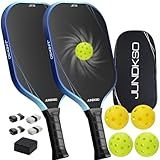 Pickleball Paddles Set of 2 - Graphite Carbon Fiber Pickle Ball Paddle Composite -USAPA Approved Pro Pickle Racket -14mm Lightweight PP Honeycomb Core -Men's and Women's Outdoor Game Gift Set/Blue