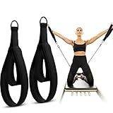2 Pcs Pilates Double Loop Straps for Reformer Feet Fitness Equipment Straps D-Ring Exercise Yoga Pilates Equipment for Gym Workout Home