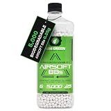 Aim Green Biodegradable Airsoft BBS, Premium-Grade 6mm Airsoft BBS, 20g, 25g, 32g, 36g, 40g, 2,500, 5,000, 10,000 Count