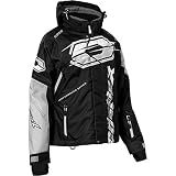 Castle X Women's Code G3 Snowmobile Jacket (Black/Silver/White - Large)