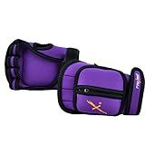 MaxxMMA Adjustable Weighted Gloves, 2 lb. Set - Removable Weight (2 x 0.5 lb. Each Glove) for Sculpting MMA Kickboxing Cardio Aerobics Hand Speed Coordination Shoulder Strength (Purple)