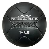 Champion Sports PRX14 Rhino Promax Elite Slam Balls, 14 lb, Soft Shell with Non-Slip Grip, Medicine Wall Exercise Ball for Weightlifting, Plyometrics, Cross Training, & Home Gym Fitness, Black