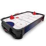 EastPoint Tabletop Air Hockey Table Pro - Black & White - LED Scoreboard for Hockey Game - Includes Pucks & Pushers for Table Games for Kids - Compact Durable Design for Tabletop Play