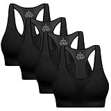 Racerback Sports Bras for Women with Pads - High Impact Athletic Tank Tops for Yoga and Workout Brassieres Bra