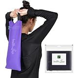 HealthAndYoga™ Yoga Sand Bags - Double Bag with Inner Waterproof Bag - Prop for Adding Weight and Support (Blue)