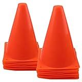 Mirepty 7 Inch Cones Sport Training Agility Marker Cone Orange, 12 PCS