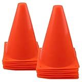 Mirepty 7 Inch Cones Sport Training Agility Marker Cone Orange, 12 PCS