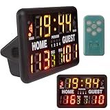 Suzile 24 x 16 Inch Electronic Basketball Scoreboard Tabletop Digital Scoreboard with Remote Portable Scoreboard Professional Scoreboard Clock Volleyball Scoreboard Score Keeper for Multisport