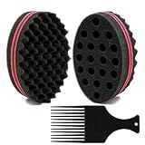 Hair Sponge, Curl Twist Sponge Brush for Black Men Curls Afro Dreads, 2 Pcs