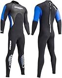 Cressi Morea 3 mm Man Monopiece Wetsuits, Black/Blue, L