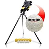 PowerNet Launch F-lite Pro Baseball & Softball Pitching Machine, Breaking Ball Bracket, Variable Speed Up to 90 MPH, Batting Practice Ball Launcher (F-lite Pro)