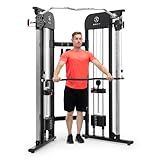 Marcy Strength Training Multi-Functional Trainer with 200 lb Weight Stacks, 2:1 Ratio Cable Pulley Station Home Gym System MFT-942
