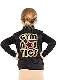 STRETCH IS COMFORT Girl's Gymnastics Black Jacket|Gold Coral X-Small