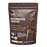 Mushroom Coffee, Instant Mushroom Coffee with Cordyceps, Reishi, King Trumpet, Shiitake, Turkey Tail, Lions Mane for Energy, Focus, Positive Mood & Immune Support (30 Servings)