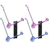 JASIFIO Scooter Wall Mount - Storage Rack for Garage 2pcs Scooter Hanger Holder for Adult/Toddler/Kids/Trick