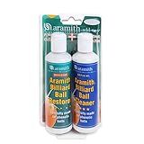 Aramith Phenolic Billiard Ball Care Cue Ball Cleaner and Restorer for Cleaning Restoring Polishing and Caring for Pool Balls (Cleaner and Restorer Set)
