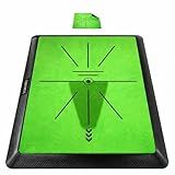COSPOPTIC Golf Hitting Mat with Swing Path Feedback, Heavy-Duty Rubber Base Anti-Slip Golf Training Mat, Extra Replaceable Surface, Portable Practice Mat for Home Office Garage Yard Indoor Outdoor