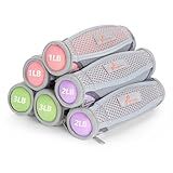 Sportneer Hand Weights for Women, Walking Weights Set 6pcs (1lb, 2lb, 3lb Each) Soft Dumbbells with Hand Strap for Home Workout, Running, Physical Therapy, Aerobics