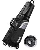 findway Golf Travel Bags for Airlines with Wheels and ABS Hard Case Top, Protect Your Clubs, Waterproof 1680D Oxford Fabric and Oversize Tank Wheels, Lightweight and Easy to Maneuver
