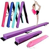 MARFULA 6 FT / 8 FT / 9 FT / 10 FT Folding Gymnastic Balance Beam for Kids with Carry Bag for Home and Club Use
