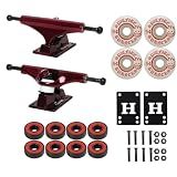 Core Hollow Lightweight Skateboard Trucks 8.25" + 54mm Spitfire Burners Wheels, ABEC 5 Bearings