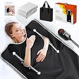 UMIXGENE Infrared Sauna Blanket-Sauna Blanket for Home Use, Portable Design for Relaxation and Detoxification Highest 176℉, 20-60 Minutes Timer, 6 ft x 2.65 ft（Black）