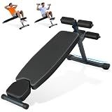 HEMERIS 3 Adjustable Sit Up Bench for Abs, Ab Bench for Home Gym(Black)