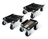 MaxxHaul Snowmobile Moving Dolly Set - Heavy Duty 1500 lbs Capacity - Anti-Slip V-Slide Rubber Pads with Straps - 360 Swivel Casters for Ski Sled Transport Storage Garage (50859)